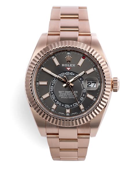 rolex everose gold sky dweller|gold sky dweller price.